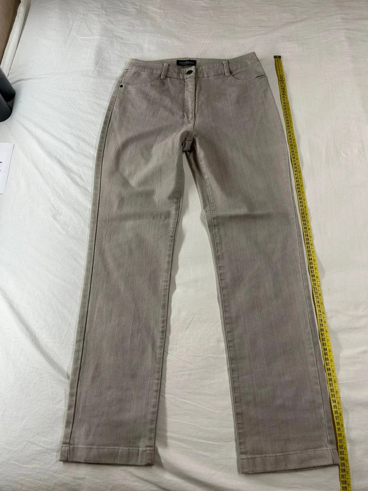Jean beige crème coupe droite sixthsense